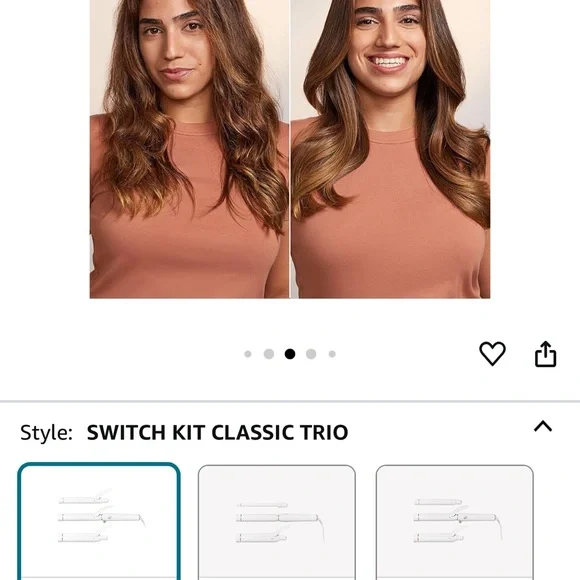 T3 White Curling Iron Set 1 inch, 1.25 inch 1.5 inch interchangeable - Picture 3 of 3